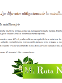 Diferentes formas de utilización de la vainilla