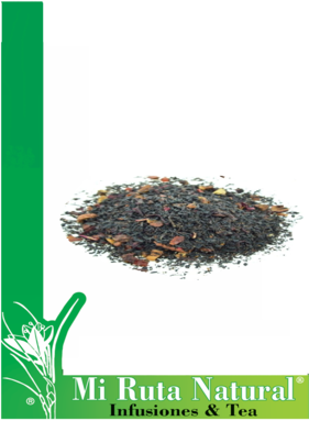 te negro frutas del bosque