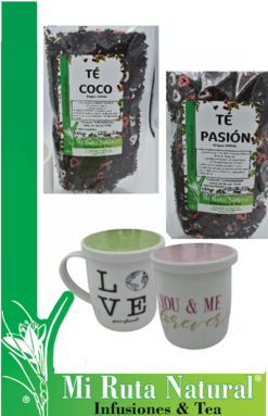 Te-coco-Pasión- taza -verde-rosa Te-coco-Pasión- taza -verde-rosa