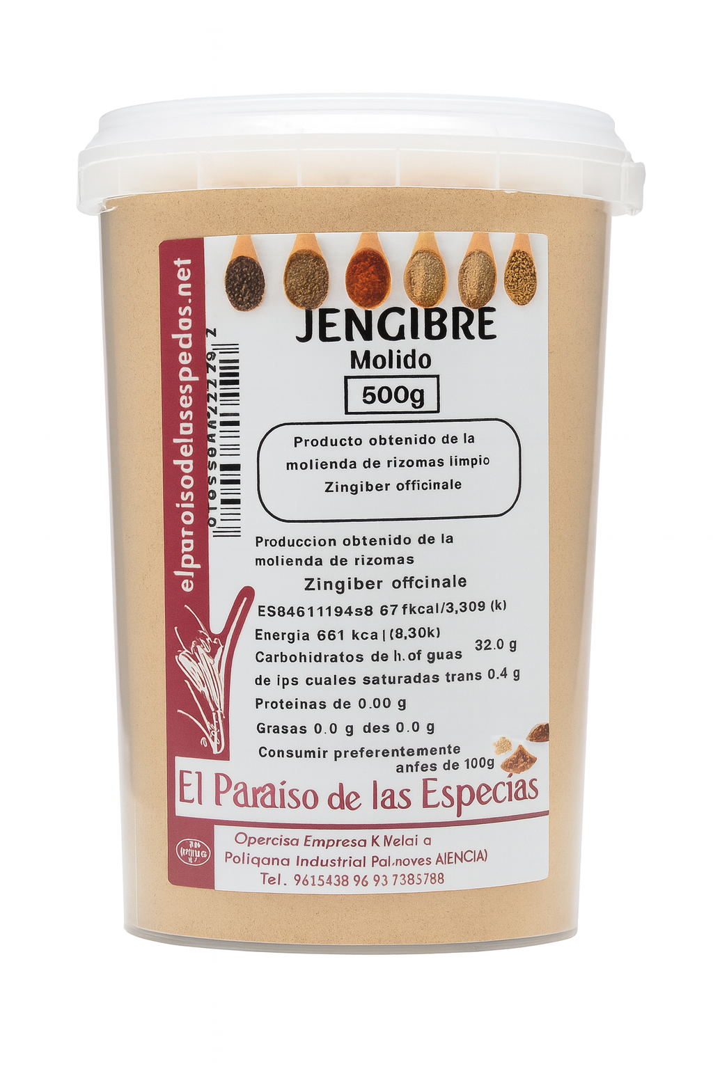 jenjibre-molido-el-paraiso-de-las-especias-bote jenjibre-molido-el-paraiso-de-las-especias-logo